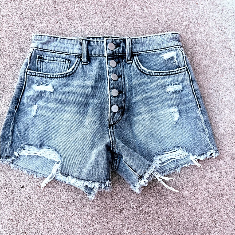 Joe's Jeans Blue Distressed Jean Shorts